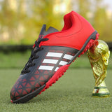 Soccer Shoes Society Kids Non-slip Football Boots Training TF/AG Futsal Shoes Boys Chuteira Campo Sports Turf Soccer Sneakers