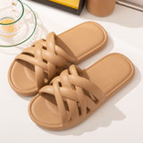 Spring Ladies Footwear Flat New Summer Women Indoor Home Womens Knitted Slippers Non Slip House Shoes