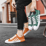 2023 Hot Sale Men&#39;s  Canvas Shoes Designer Lace Up Vulcanized Shoes Male Comfortable Casual Flats Mens Sneakers zapatllas hombre