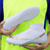 New Men Football Boots Outdoor Lawn Turf Soccer Shoes Sneakers Ankle Free Shipping Training Non-slip Outdoor Sport Sneakers Soft