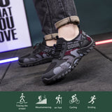 Men Beach Water Shoes Nonslip Rubber Water Barefoot Men&#39;s Sneakers Quick Dry Elastic Shoelace Aqua Shoes for Hiking Cycling