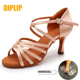 DIPLIP New Hot Latin Dance Shoes Women&#39;s High Heel Dance Shoes Tango Soft Bottom Dance Shoes 5 / 7cm Girls Salsa Ballroom Shoes