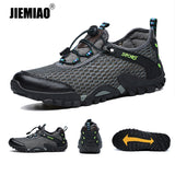 JIEMIAO Summer Mountain Trekking Shoes Mesh Breathable Men Sneakers Outdoor Non-Slip Sport Hiking Shoes Quick-dry Water Shoes