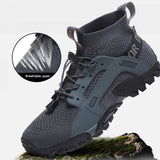 Men Beach Water Shoes Nonslip Rubber Surfing Swimming Aqua Shoes Quick Dry Elastic Shoelace for Hiking Cycling 아쿠아슈즈