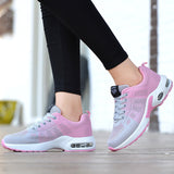 Four Seasons Breathable Sports Running Shoes Women Flying Weave High Elasticity Casual Sneakers Ladies Non-slip Jogging Shoes