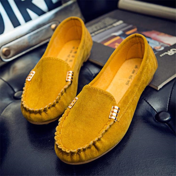 Casual Flat Shoes Spring Autumn Flat Women Shoes Slips Soft Round Toe Plus Size Denim Flats Jeans Loafers Zapatos Mujer