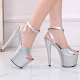 Platform Sandals High heel 15cm female model pole dancing catwalk artifact shoes large size show t-stage women