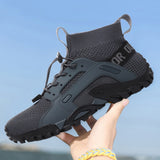 Men Beach Water Shoes Nonslip Rubber Surfing Swimming Aqua Shoes Quick Dry Elastic Shoelace for Hiking Cycling 아쿠아슈즈