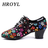 Women Shoes For Dance Shoes Girls Ladies Samba Ballroom Modern Tango Dancing Shoes 5CM Heels Square Dance Salsa Training Shoes